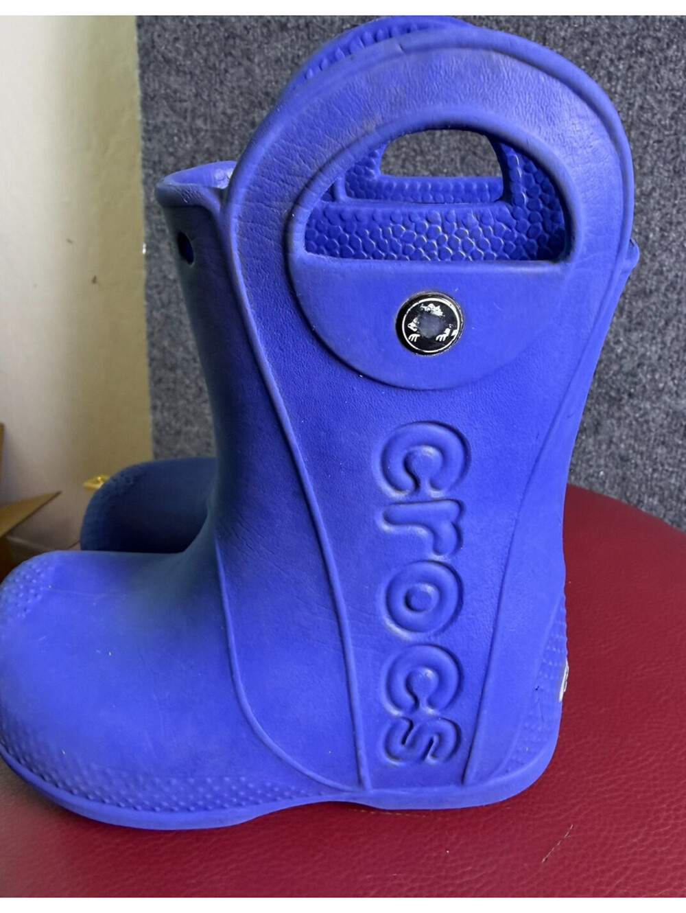 Crocs Kids Handle It Rain Boots Size C9 Blue Waterproof Slip On Rubber Boots